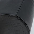BURBERRY Vanity Hand Bag Leather Black Silver Auth 172815-15