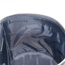 BURBERRY Vanity Hand Bag Leather Black Silver Auth 172815-18