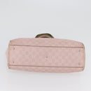 GUCCI GG Canvas Sherry Line Tote Bag Pink Silver 145758 Auth 172816-10