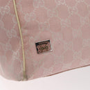 GUCCI GG Canvas Sherry Line Tote Bag Pink Silver 145758 Auth 172816-16