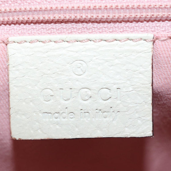 GUCCI GG Canvas Sherry Line Tote Bag Pink Silver 145758 Auth 172816