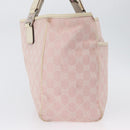 GUCCI GG Canvas Sherry Line Tote Bag Pink Silver 145758 Auth 172816-5