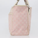 GUCCI GG Canvas Sherry Line Tote Bag Pink Silver 145758 Auth 172816-6