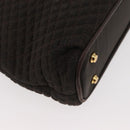 BALLY Chain Tote Bag Nylon Brown Gold Auth 172818-15