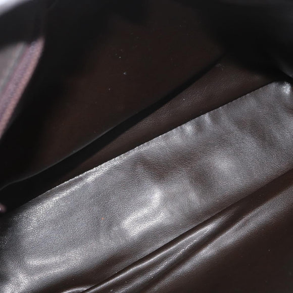 BALLY Chain Tote Bag Nylon Brown Gold Auth 172818