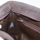 BALLY Chain Tote Bag Nylon Brown Gold Auth 172818-21