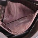 BALLY Chain Tote Bag Nylon Brown Gold Auth 172818-22