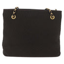 BALLY Chain Tote Bag Nylon Brown Gold Auth 172818-2