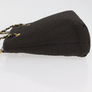 BALLY Chain Tote Bag Nylon Brown Gold Auth 172818-4