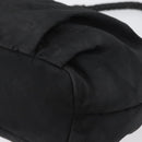 PRADA Hand Bag Nylon Black Gold Auth 172825-9