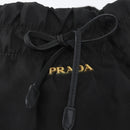 PRADA Hand Bag Nylon Black Gold Auth 172825-17