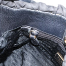 PRADA Hand Bag Nylon Black Gold Auth 172825-21