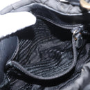 PRADA Hand Bag Nylon Black Gold Auth 172825-22