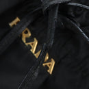 PRADA Hand Bag Nylon Black Gold Auth 172825-18