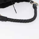 PRADA Hand Bag Nylon Black Gold Auth 172825-7
