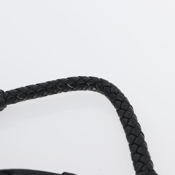 PRADA Hand Bag Nylon Black Gold Auth 172825