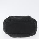 PRADA Hand Bag Nylon Black Gold Auth 172825-5