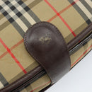 Burberrys Nova Check Shoulder Bag Canvas Beige Gold Auth 172836-14