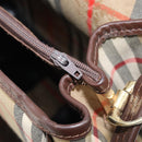 Burberrys Nova Check Shoulder Bag Canvas Beige Gold Auth 172836-19