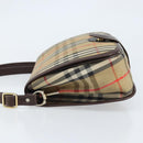 Burberrys Nova Check Shoulder Bag Canvas Beige Gold Auth 172836-5