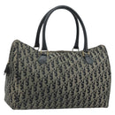 Christian Dior Trotter Canvas Boston Bag Nylon Black Gold Auth 172840-1