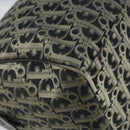 Christian Dior Trotter Canvas Boston Bag Nylon Black Gold Auth 172840-9