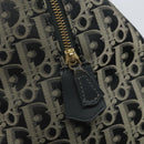Christian Dior Trotter Canvas Boston Bag Nylon Black Gold Auth 172840-10