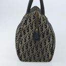 Christian Dior Trotter Canvas Boston Bag Nylon Black Gold Auth 172840-3
