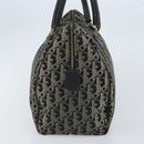 Christian Dior Trotter Canvas Boston Bag Nylon Black Gold Auth 172840-4