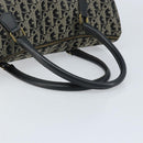 Christian Dior Trotter Canvas Boston Bag Nylon Black Gold Auth 172840-7