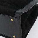 GUCCI Bamboo Hand Bag Suede Black Gold 002 1096 0260 Auth 172841-11