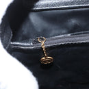 GUCCI Bamboo Hand Bag Suede Black Gold 002 1096 0260 Auth 172841-23