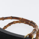 GUCCI Bamboo Hand Bag Suede Black Gold 002 1096 0260 Auth 172841-8