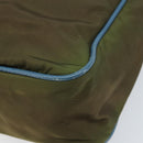 PRADA Shoulder Bag Nylon Khaki Silver Auth 172848-9