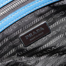 PRADA Shoulder Bag Nylon Khaki Silver Auth 172848-18