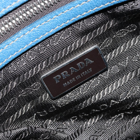 PRADA Shoulder Bag Nylon Khaki Silver Auth 172848