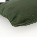 PRADA Shoulder Bag Nylon Green Silver Auth 172849-14