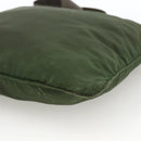 PRADA Shoulder Bag Nylon Green Silver Auth 172849-15
