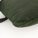 PRADA Shoulder Bag Nylon Green Silver Auth 172849-16