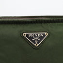 PRADA Shoulder Bag Nylon Green Silver Auth 172849-17