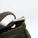 PRADA Shoulder Bag Nylon Green Silver Auth 172849-10