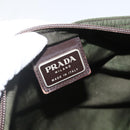 PRADA Shoulder Bag Nylon Green Silver Auth 172849-18