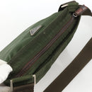 PRADA Shoulder Bag Nylon Green Silver Auth 172849-6
