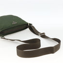 PRADA Shoulder Bag Nylon Green Silver Auth 172849-7