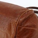 Chloe Etel Hand Bag Leather Brown Gold Auth 172853-12