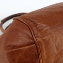 Chloe Etel Hand Bag Leather Brown Gold Auth 172853-13