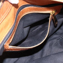 Chloe Etel Hand Bag Leather Brown Gold Auth 172853-21