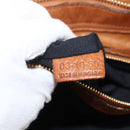 Chloe Etel Hand Bag Leather Brown Gold Auth 172853-23