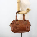 Chloe Etel Hand Bag Leather Brown Gold Auth 172853-24