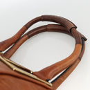 Chloe Etel Hand Bag Leather Brown Gold Auth 172853-8